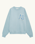 Anine Bing Miles Sweatshirt Letterman in Pastel Blue // LAST ONE size L