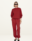 Anine Bing Miles Sweatshirt in WASHED RED