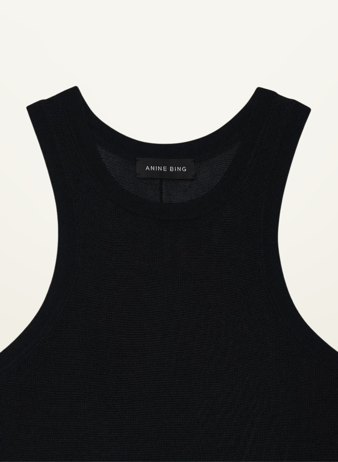 Designer black tank top