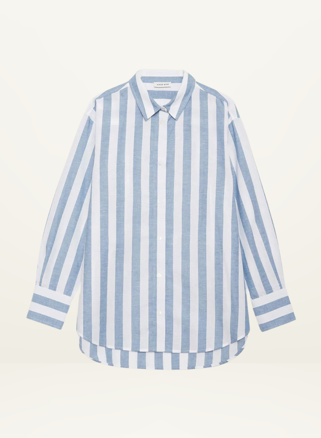 Plaza Shirt WHITE AND BLUE STRIPE Anine Bing-Anine Bing-Frolic Girls