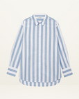 Plaza Shirt WHITE AND BLUE STRIPE Anine Bing-Anine Bing-Frolic Girls