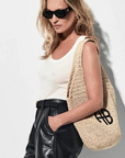 Small Leah Hobo Bag NATURAL & BLACK Anine Bing-Anine Bing-Frolic Girls