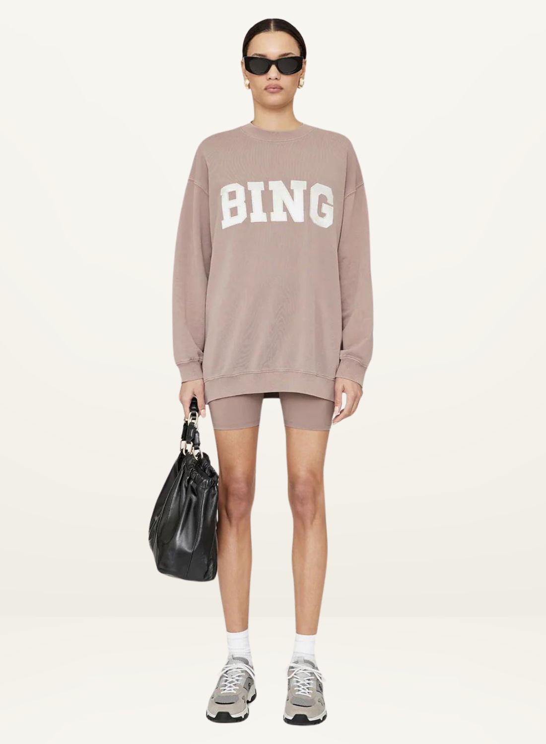 Tyler Sweatshirt Satin Bing WASHED IRON Anine Bing-Anine Bing-Frolic Girls