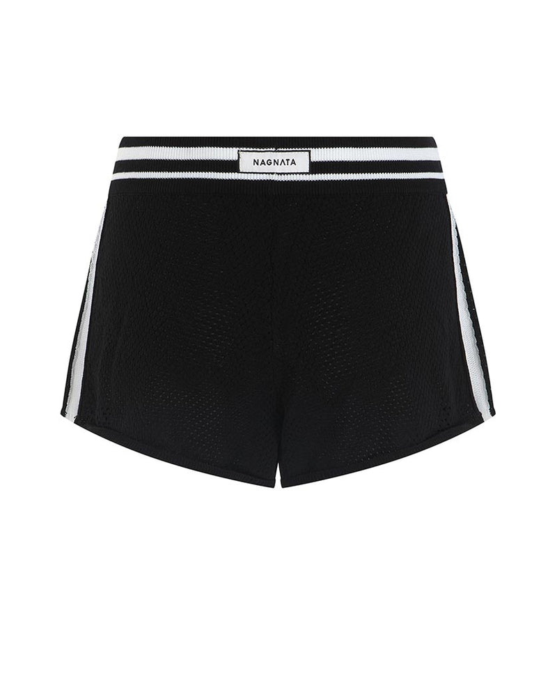 Nagnata Downtown Mesh Short in Black