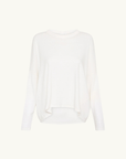 Bassike Circle L/S T-Shirt in WHITE
