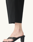 Bassike Crushed Cotton Summer Pant in Black