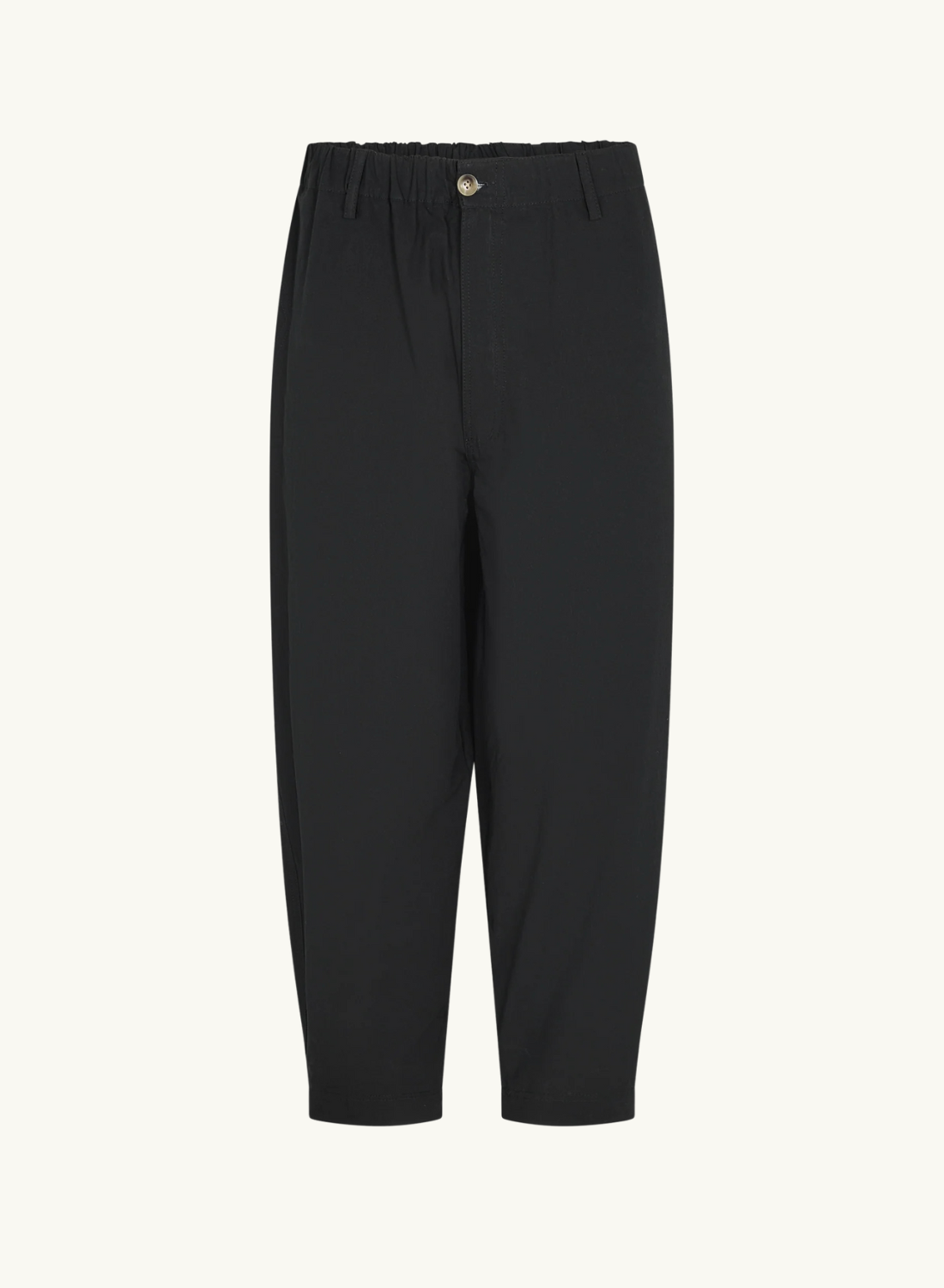 Bassike Crushed Cotton Summer Pant in Black