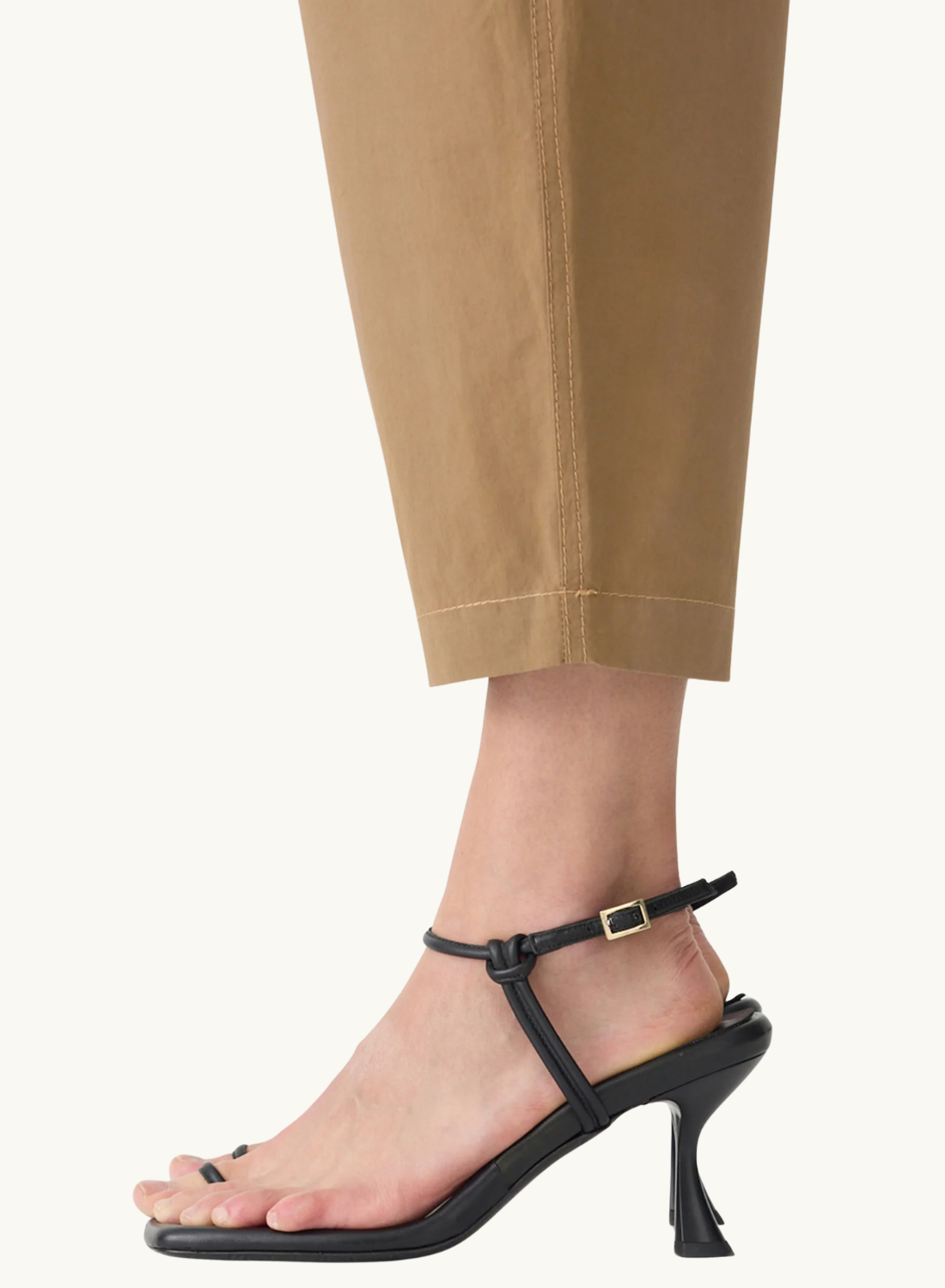 Bassike Crushed Cotton Summer Pant in Dark Tan