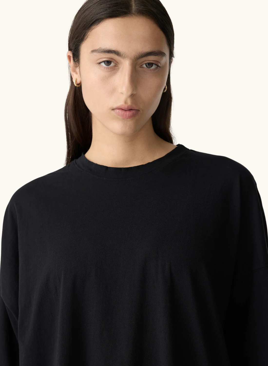 Bassike Slouch Side Step T-Shirt in Black