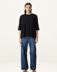 Bassike Slouch Side Step T-Shirt in Black