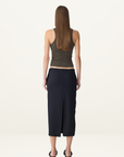 Bassike Stretch Twill Minimal Skirt in Black