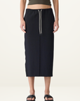Bassike Stretch Twill Minimal Skirt in Black