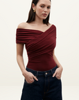 Bayse Ariana Bodysuit in WINE