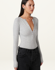 Lara Bodysuit in GREY MARLE Bayse-Bayse-Frolic Girls