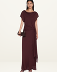 Bec + Bridge Amanda Drape Maxi Dress in RAISIN