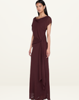 Bec + Bridge Amanda Drape Maxi Dress in RAISIN