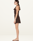 Bec + Bridge Annetta Halter Mini Dress in Espresso