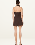 Bec + Bridge Annetta Halter Mini Dress in Espresso