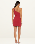 Bec + Bridge Ariven Asym Mini Dress in CHERRY