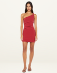 Bec + Bridge Ariven Asym Mini Dress in CHERRY