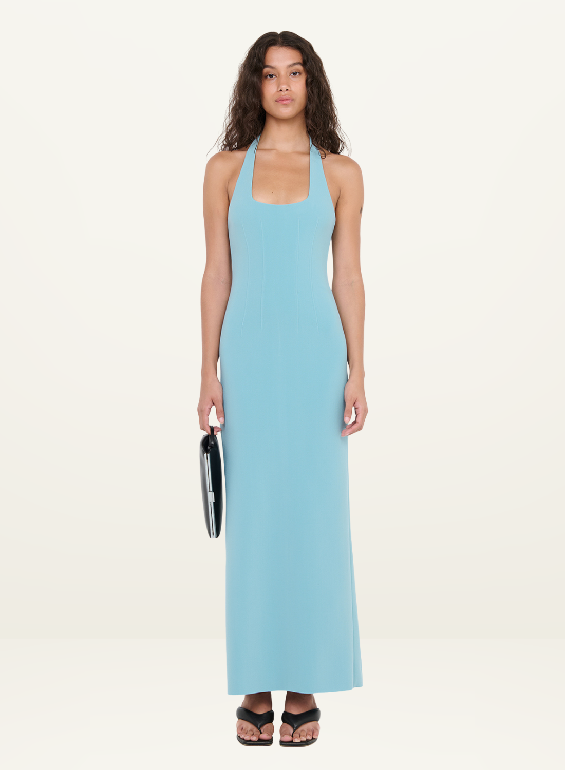 Bec + Bridge Athena Halter Maxi Dress in Bermuda Blue