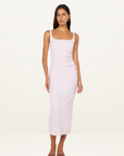 Bec + Bridge Aveline Tuck Midi Dress in Ballet Pink