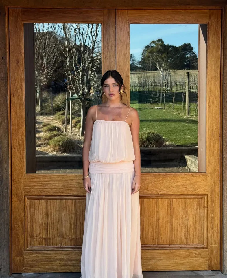 Bec + Bridge Camille Blouson Dress in Peach