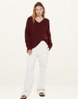Bec + Bridge Campbell V Neck Jumper in Plum