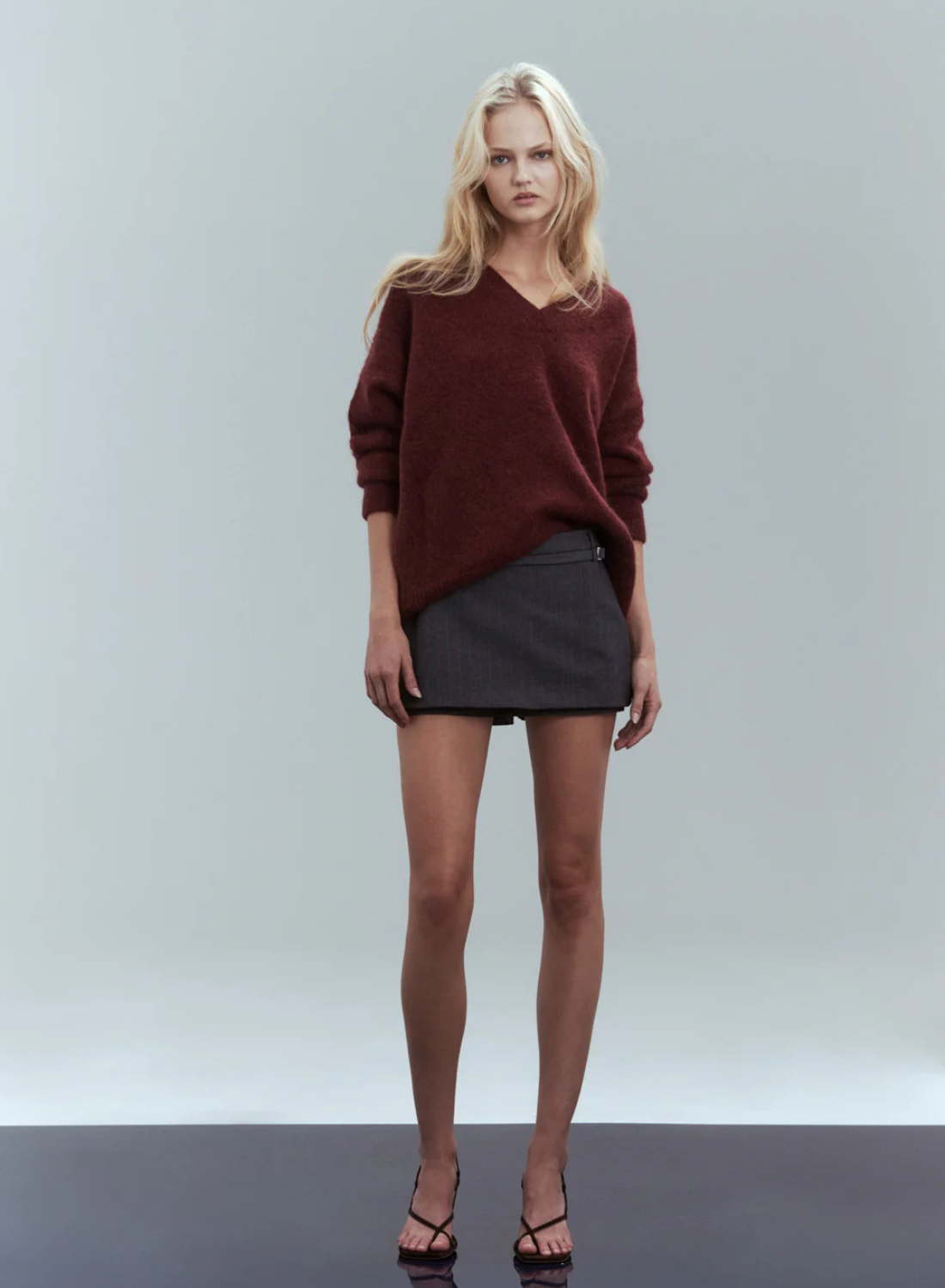 Bec + Bridge Campbell V Neck Jumper in Plum