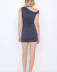 Clement Asym Mini Dress CHARCOAL Bec & Bridge-Bec & Bridge-Frolic Girls