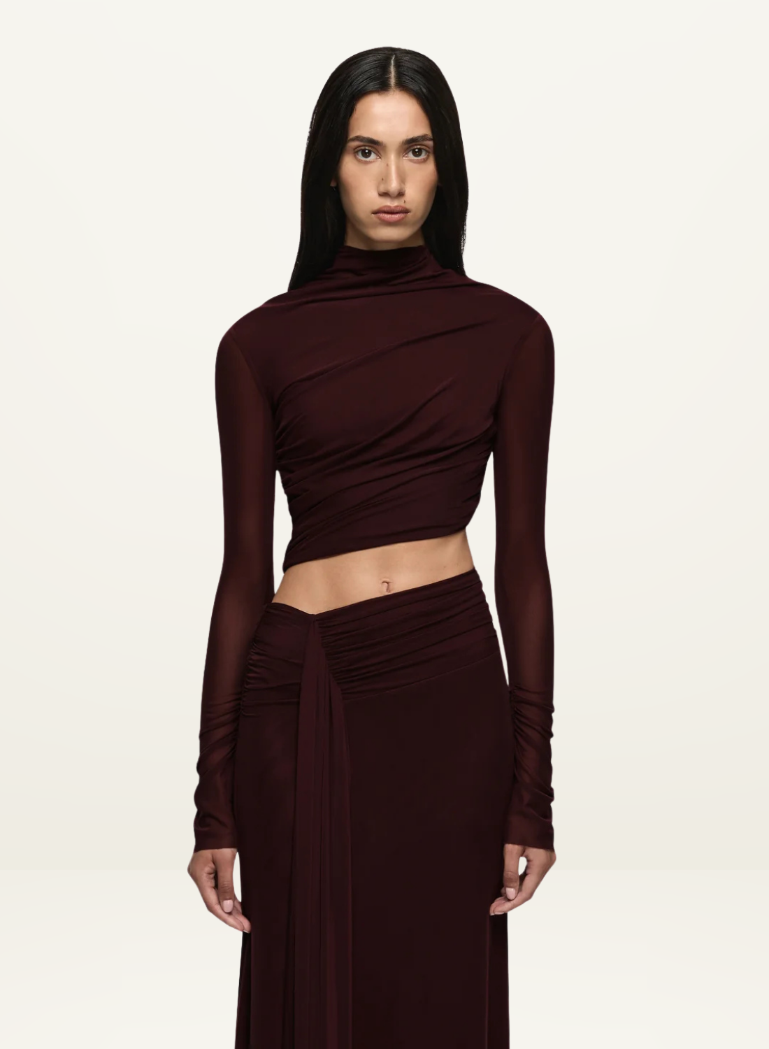 Bec + Bridge Connie L/S Maxi Dress in Plum