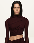 Bec + Bridge Connie L/S Maxi Dress in Plum