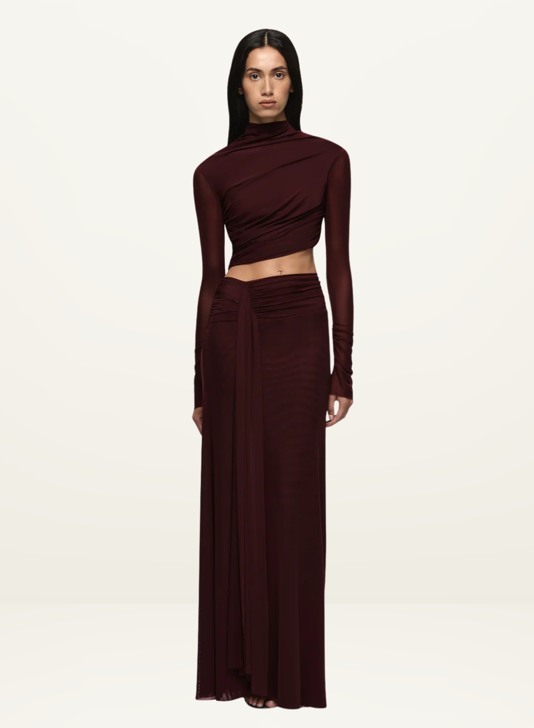 Bec + Bridge Connie L/S Maxi Dress in Plum