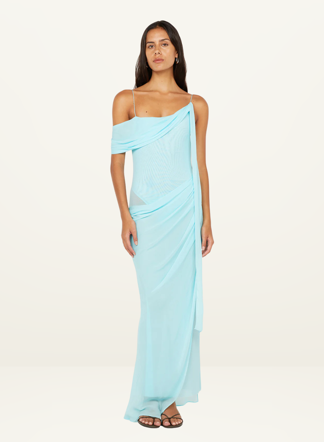 Bec + Bridge Danka Asym Maxi Dress in Turquoise