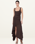 Bec + Bridge Emerson Tank Dress in Dark Chocolate