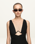 Bec + Bridge Henley Mini Dress in Black