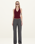 Bec + Bridge Ione Halter Top in Plum