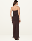 Bec + Bridge Jehnaya Strapless Maxi Dress in Dark Chocolate