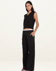 Bec + Bridge Kamilah V Neck Knitted Vest in BLACK