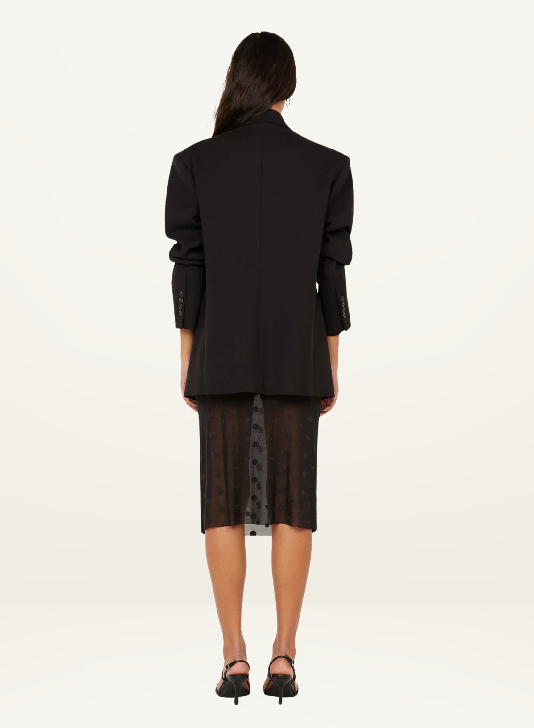 Bec + Bridge Karla Midi Skirt in BLACK &amp; CHOC SPOT // LAST ONE - SIZE 6