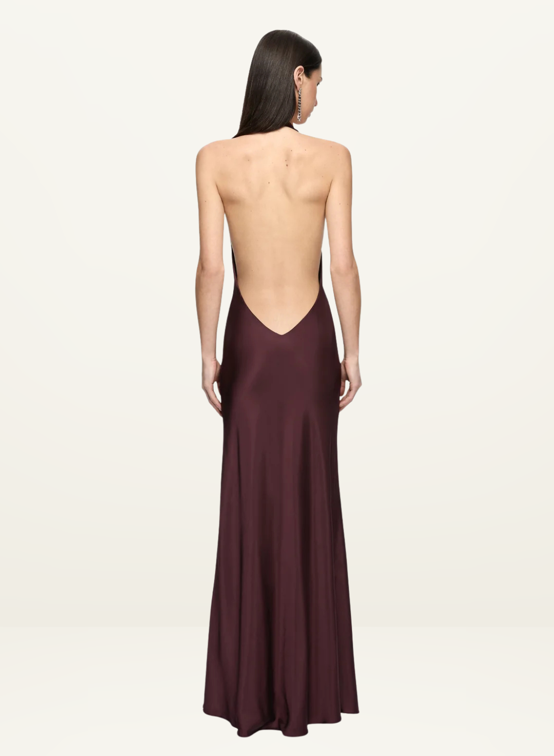Bec + Bridge Mya V Maxi Dress in Aubergine
