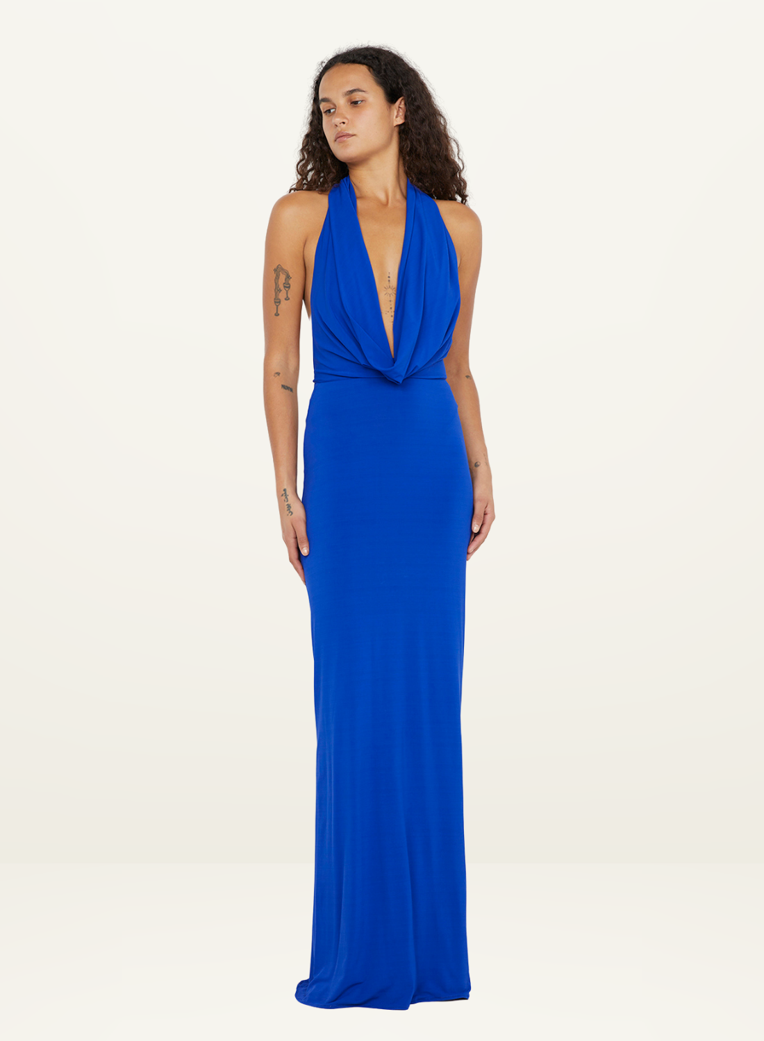 Bec + Bridge  Nessie Cowl Maxi Dress in ULTRAMARINE BLUE