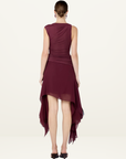 Bec + Bridge Nico Asym Midi Dress in Blackberry