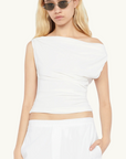 Bec + Bridge Odesse Boat Neck Top in WHITE