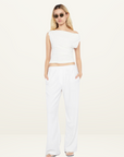 Bec + Bridge Odesse Boat Neck Top in WHITE