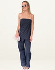 Bec + Bridge Peyson Top in NAVY & IVORY STRIPE