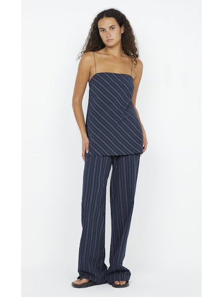 Bec + Bridge Peyson Pant in NAVY &amp; IVORY STRIPE