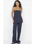 Bec + Bridge Peyson Pant in NAVY & IVORY STRIPE