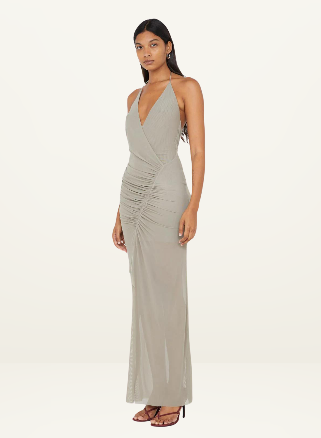 Bec + Bridge Sania Halter Maxi Dress in TAUPE-Bec & Bridge-Frolic Girls