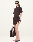Bec + Bridge Simi Mini Dress in Dark Chocolate